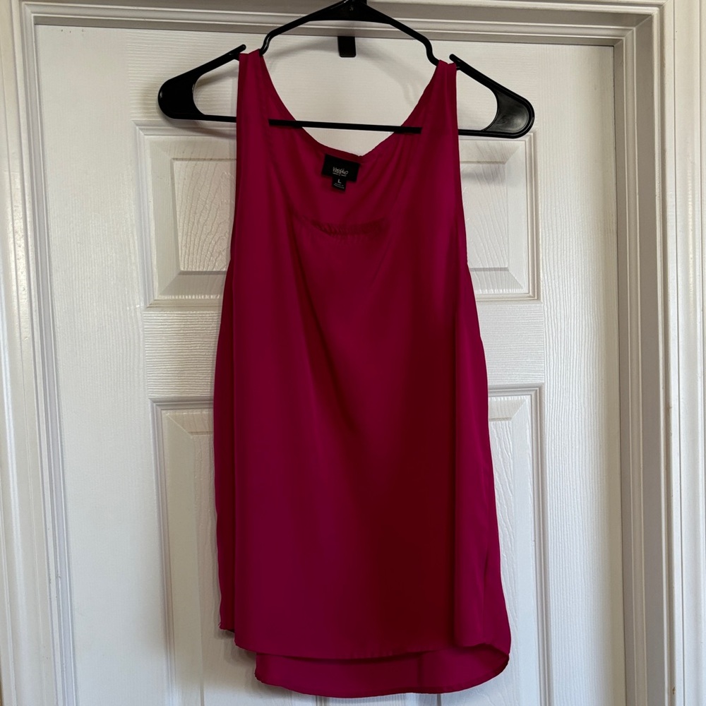 Mossimo Dark Hot Pink Sheer Racerback Style Shirt